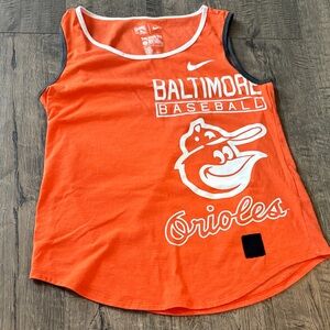 Nike Orange Baltimore Baseball Tank Top size Small